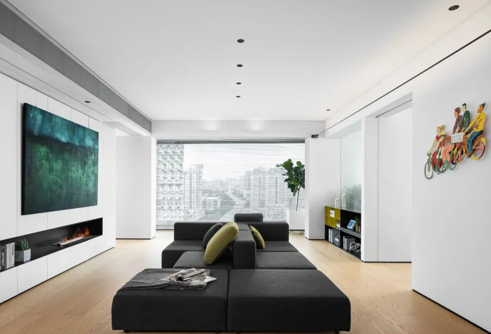 李友友设计｜五洲大厦私宅：诗意流动的极简“琴”境